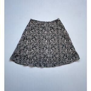 Vtg 90s Green Paisley Vine Flared Mini Skirt · 10 · Grunge A Line · STUDIO JPR